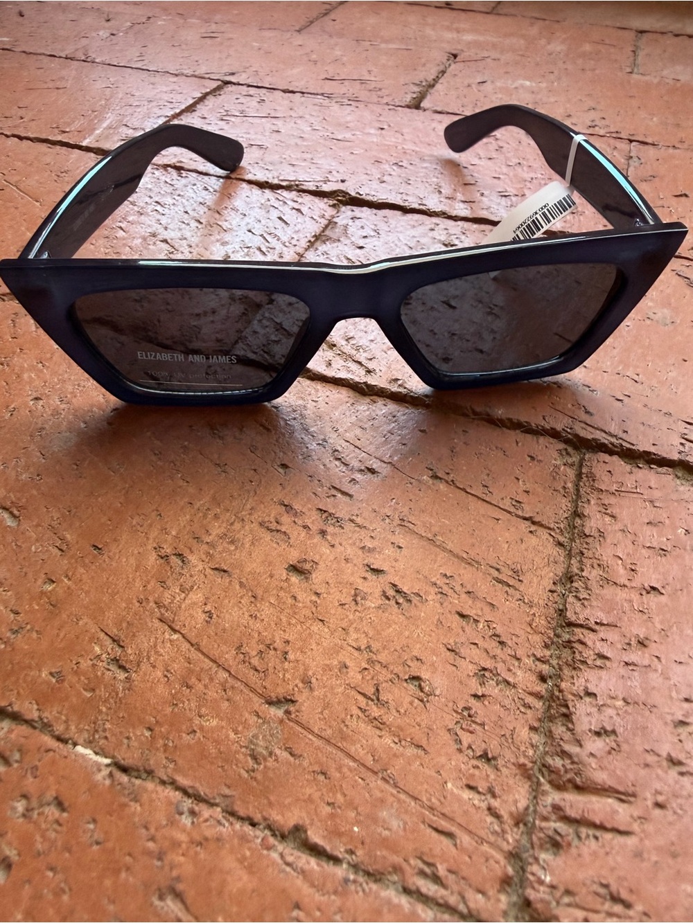 NWT Elizabeth and James deep purple Angular Cat-Eye Sunglasses